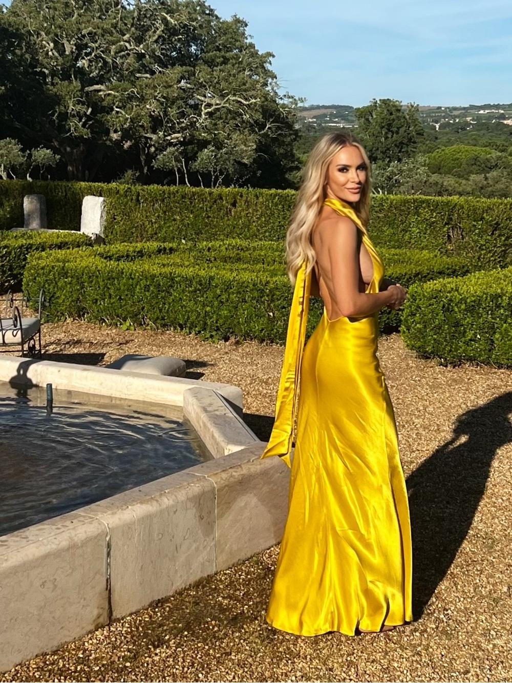 REVOLVE Yellow Halter Backless Penelope Gown